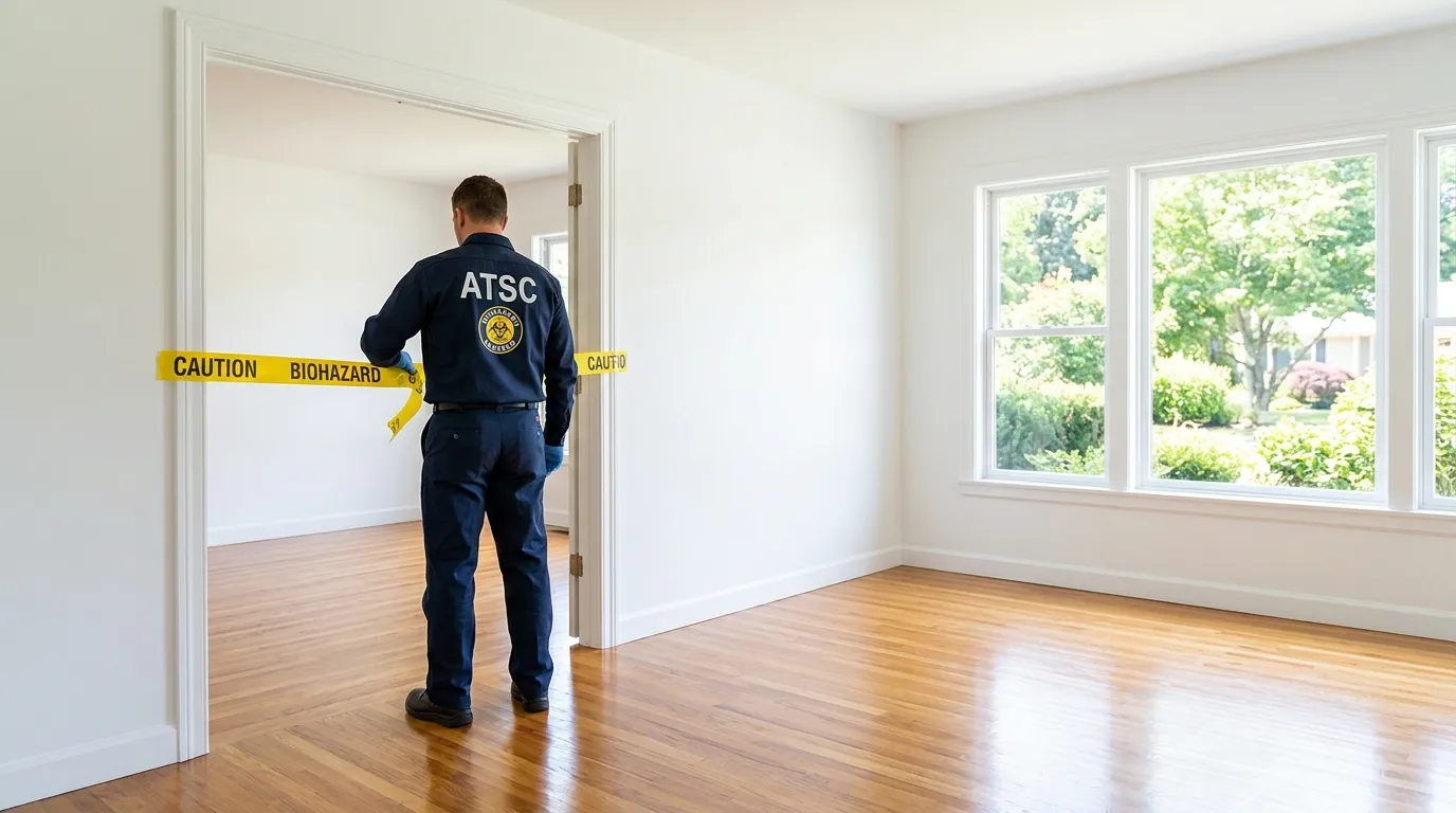 Certified biohazard cleanup crew performing Crime Scene Cleanup in Lewiston